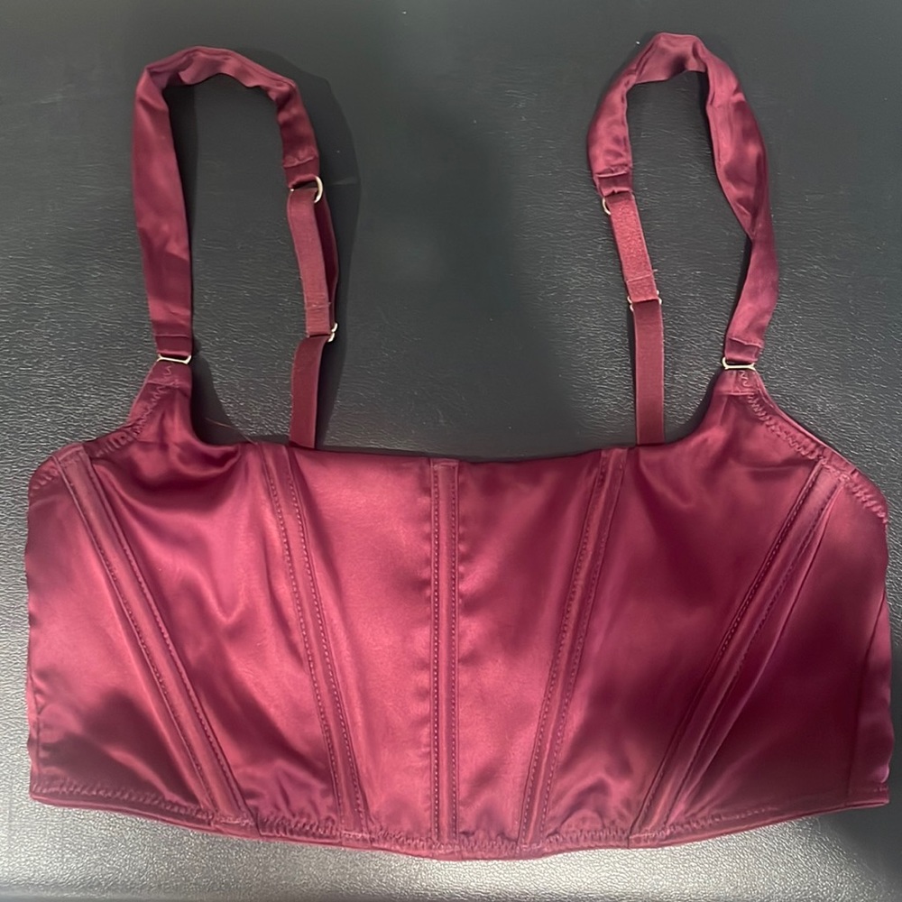 Cranberry corset midi top